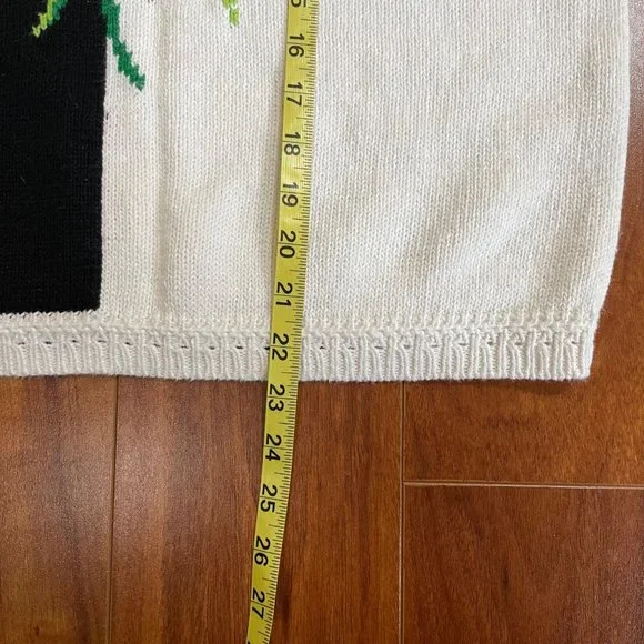 Vintage 80s Tiara International Floral Bouquet Knitted Sweater Shirt Blouse Sz S - Picture 8 of 11